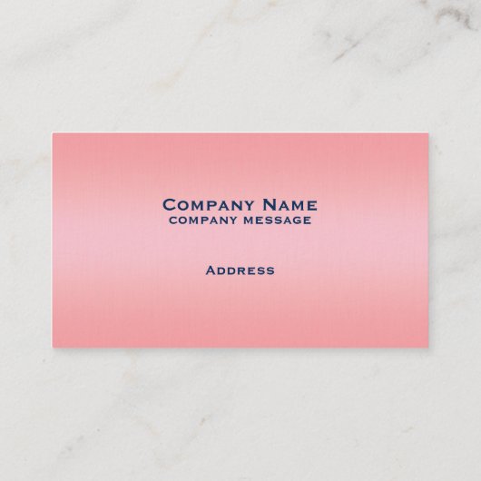 Carte de visite couleur rose (Dos)