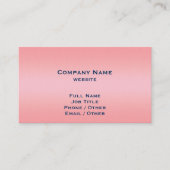 Carte de visite couleur rose (Devant)