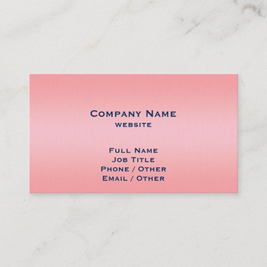 Carte de visite couleur rose (Devant)