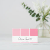 Carte De Visite Couleur rose éditable, designer d'intérieur modern (Debout devant)