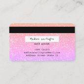 Carte De Visite Couleur rose parties scintillant texture style car (Dos)