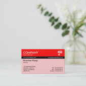 Carte De Visite Couleur - Rouge (Debout devant)