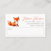 Carte De Visite Couleur Rouge Aquarelle Couleur Rouge mignonne Mom (Dos)