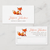 Carte De Visite Couleur Rouge Aquarelle Couleur Rouge mignonne Mom (Devant / Derrière)