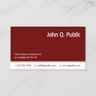 Carte De Visite Couleur rouge foncé