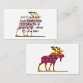 Carte De Visite Couleur silhouette d'orignal (Devant / Derrière)