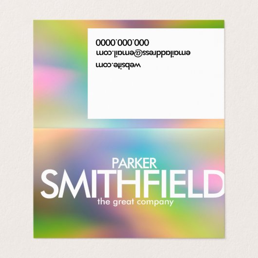 Carte De Visite Couleur simple Abstraite (Extérieur déplié)