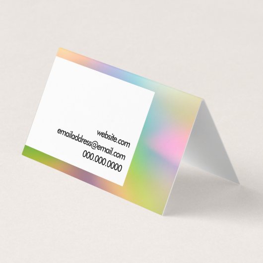 Carte De Visite Couleur simple Abstraite (Dos)