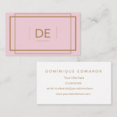 Carte De Visite Couleur simple et professionnelle de rose et de la (Devant / Derrière)