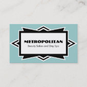 Carte De Visite Couleur simple saisissante de coutume d'art déco (Devant)