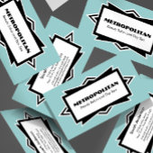 Carte De Visite Couleur simple saisissante de coutume d'art déco