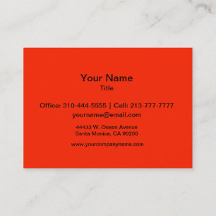 Carte De Visite Couleur solide écarlate