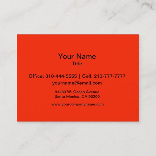 Carte De Visite Couleur solide écarlate (Dos)