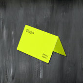 Carte De Visite couleur solide jaune fluorescent