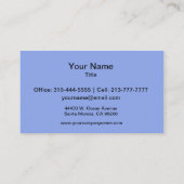 Carte De Visite Couleur solide périphérique (Dos)