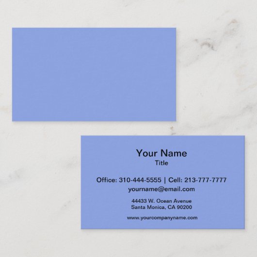 Carte De Visite Couleur solide périphérique (Devant / Derrière)