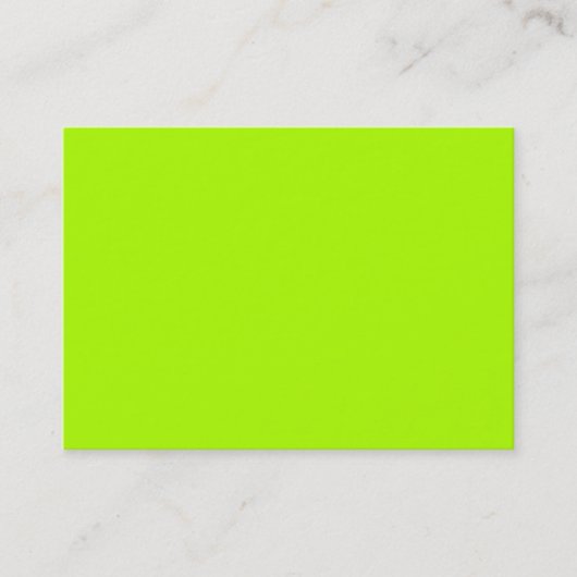 Carte De Visite Couleur solide vert fluorescent (Devant)