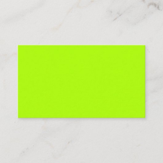 Carte De Visite Couleur solide vert fluorescent (Devant)