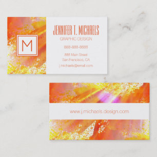 Carte De Visite couleur transparente art arrière - plan jaune, or