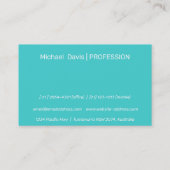 Carte De Visite Couleur turquoise (Dos)