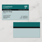 Carte De Visite Couleur - Turquoise (Devant / Derrière)
