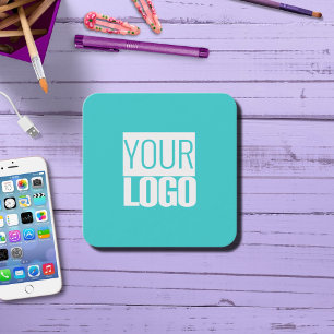 Carte De Visite Couleur turquoise - ajoutez votre logo gras