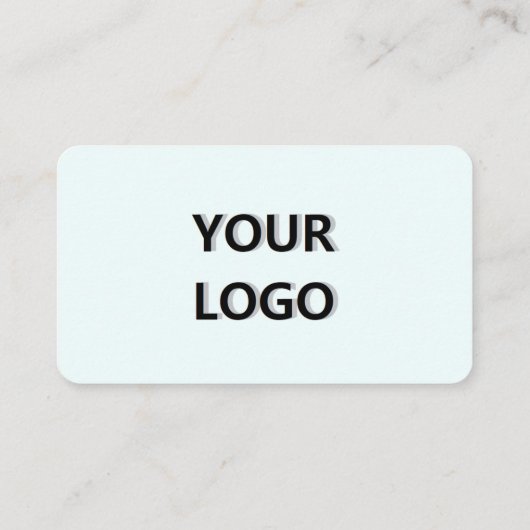 Carte De Visite Couleur turquoise élégante du logo personnalisé (Dos)