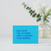 Carte de visite couleur Turquoise foncé (Debout devant)