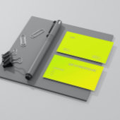 Carte De Visite couleur uni jaune chartreuse