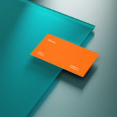 Carte De Visite couleur uni néon orange