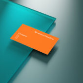 Carte De Visite couleur uni néon orange