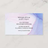 Carte De Visite Couleur unique couleur violet concepteur d'aquarel (Dos)