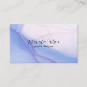 Carte De Visite Couleur unique couleur violet concepteur d'aquarel (Devant)