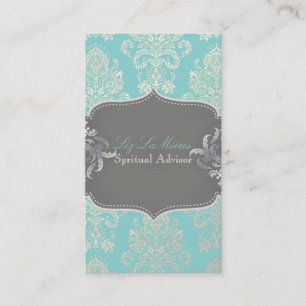 Carte De Visite Couleur victorienne de PixDezines Damask/DIY