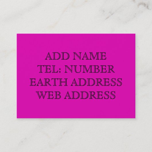 Carte de visite couleur violet (Devant)