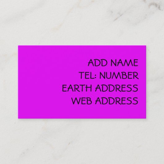 Carte de visite couleur violet solide (Devant)