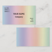 Carte De Visite Couleurs arc-en-ciel (Devant / Derrière)