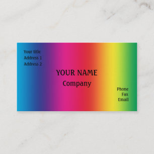 Carte De Visite Couleurs arc-en-ciel