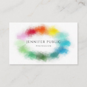 Carte De Visite Couleurs arc-en-ciel Abstrait Élégant Modèle moder