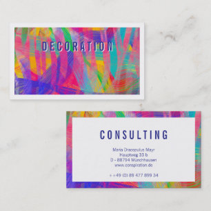 Carte De Visite Couleurs arc-en-ciel abstraites violettes