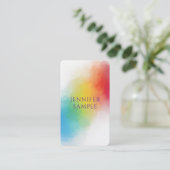 Carte De Visite Couleurs Arc-en-ciel élégantes modernes Modèle per (Debout devant)