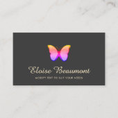 Carte De Visite Couleurs arc-en-ciel Papillon Nature (Devant)