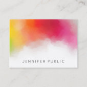 Carte De Visite Couleurs arc-en-ciel personnalisées Art Abstrait c (Devant)