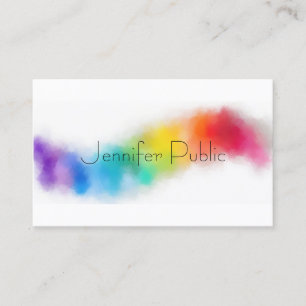 Carte De Visite Couleurs arc-en-ciel personnalisées Moderne et te