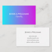 Carte De Visite Couleurs chics pastel (Devant / Derrière)