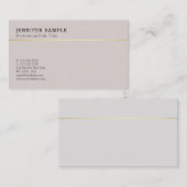 Carte De Visite Couleurs classiques élégantes simples créatives de (Devant / Derrière)