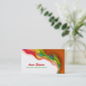 Carte De Visite Couleurs colorées Unique Moderne Abstrait Chic ten (Debout devant)