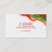 Carte De Visite Couleurs colorées Unique Moderne Abstrait Chic ten (Dos)