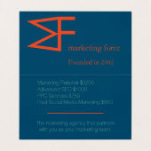 Carte De Visite Couleurs contrastées Professionnel (Intérieur déplié)