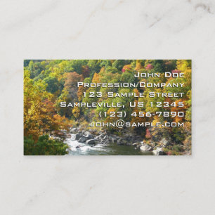 Carte De Visite Couleurs d'automne au parc d'État d'Ohiopyle